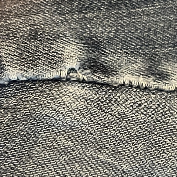 KUT From The Kloth Frayed Hem Crop Straight Leg Mid Rise Jean Indigo Size 8P - Picture 8 of 15